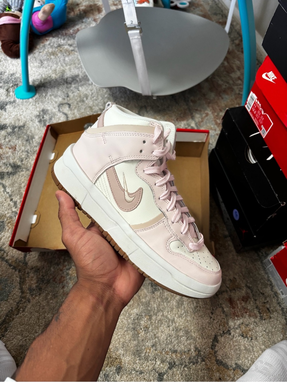 Nike Women’s Mid-Top Sneaker — Light Pink/White Size 7.5